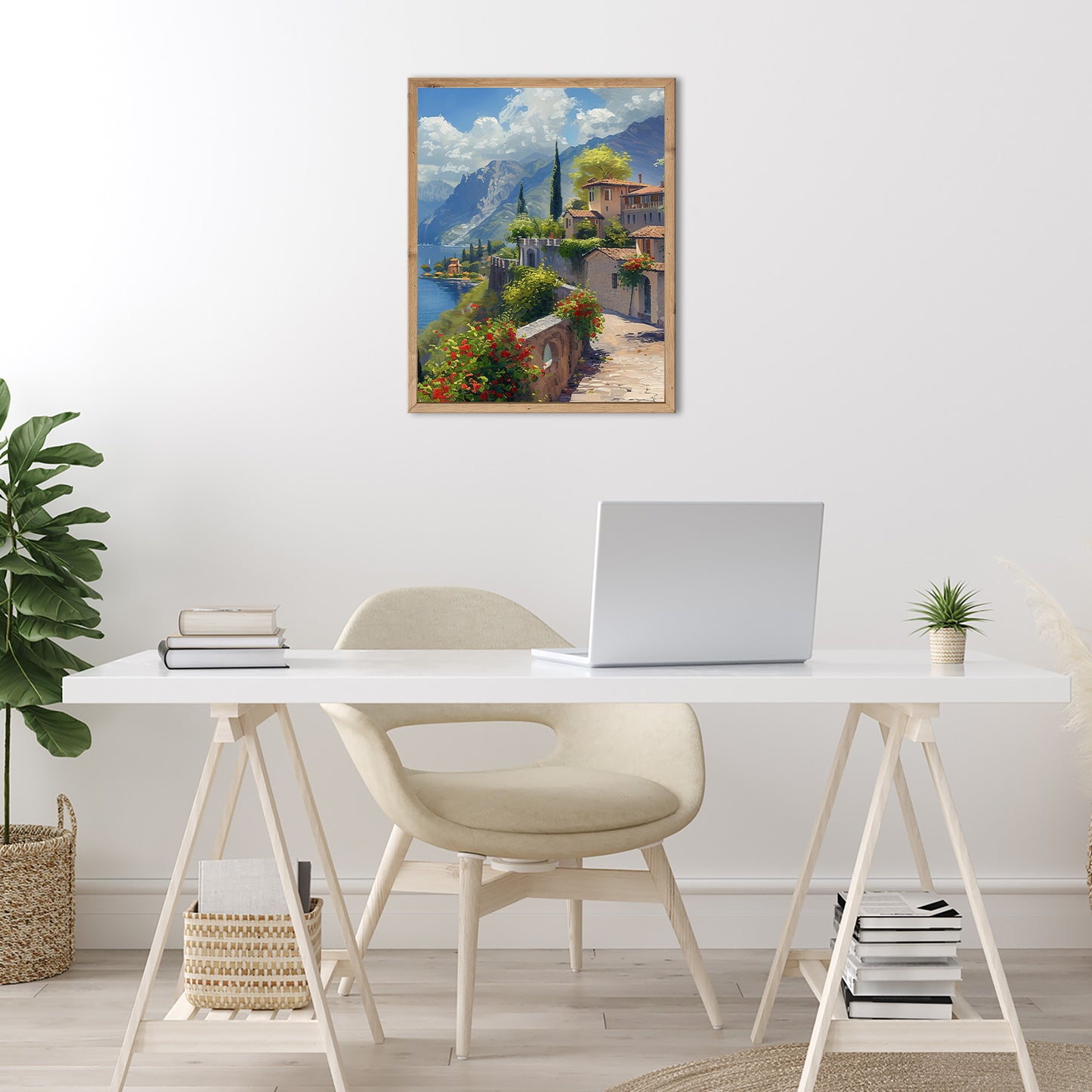 Wandbild gerahmt LAKE GARDA 40x50 cm – Natur Wandbild beruhigend - Ambiente 3