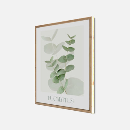 Wandbild gerahmt EUCALYPTUS 40x50 cm – Botanik Wanddeko Boho Scandi - Seitenansicht