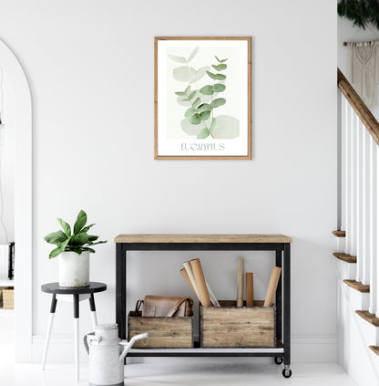 Wandbild gerahmt EUCALYPTUS 40x50 cm – Botanik Wanddeko Boho Scandi - Ambiente 2