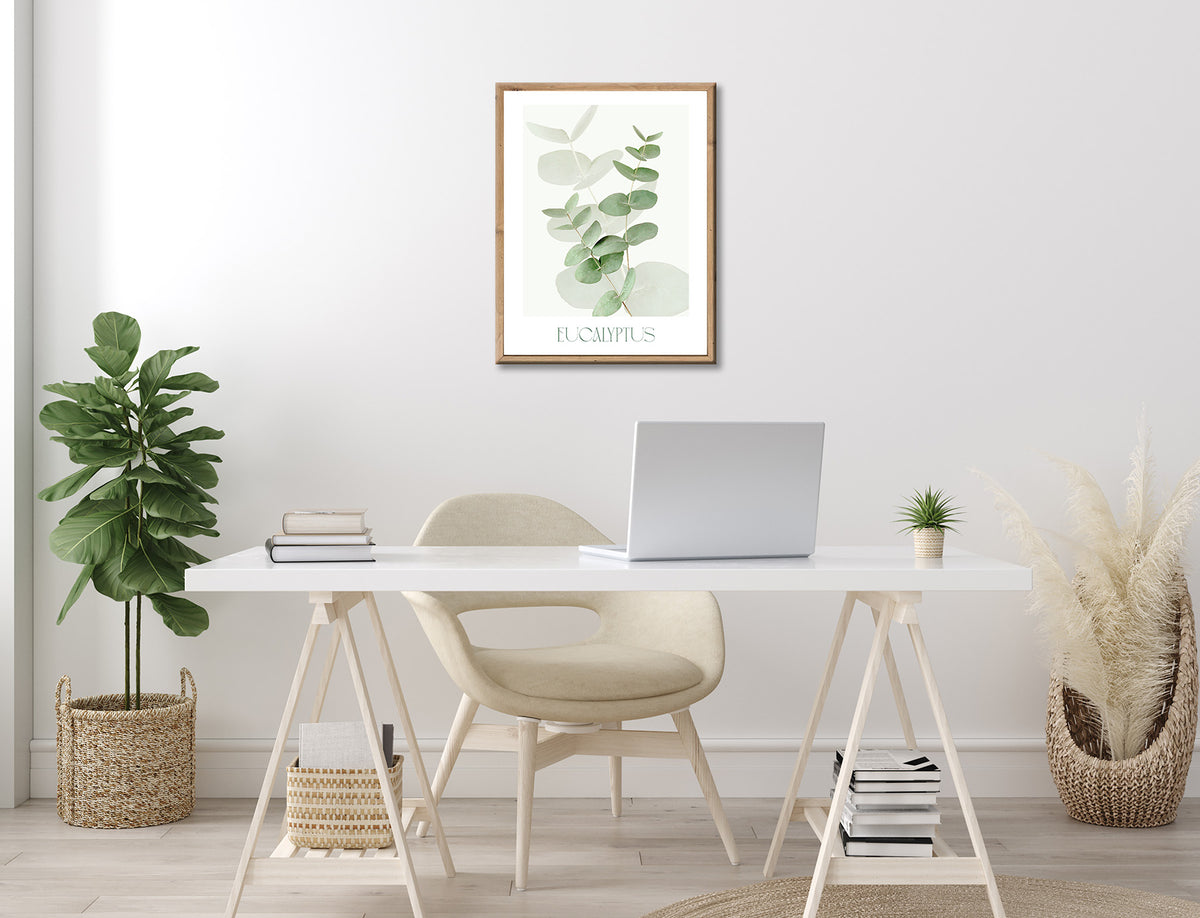 Wandbild gerahmt EUCALYPTUS 40x50 cm – Botanik Wanddeko Boho Scandi - Ambiente 3