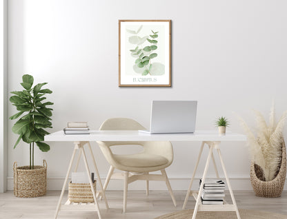 Wandbild gerahmt EUCALYPTUS 40x50 cm – Botanik Wanddeko Boho Scandi - Ambiente 3