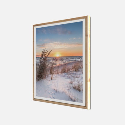 Wandbild gerahmt SONNENUNTERGANG 40x50 cm – Natur Wanddeko modern - Seitenansicht