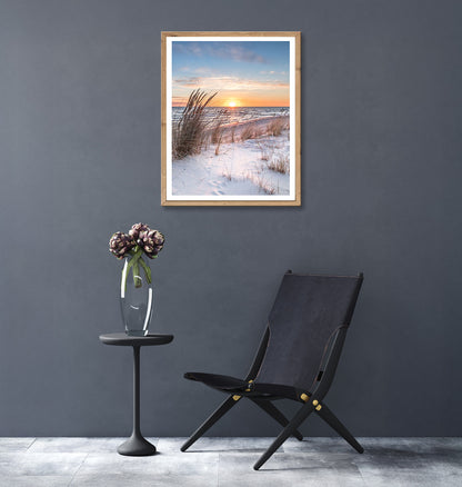 Wandbild gerahmt SONNENUNTERGANG 40x50 cm – Natur Wanddeko modern - Ambiente 1
