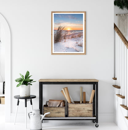 Wandbild gerahmt SONNENUNTERGANG 40x50 cm – Natur Wanddeko modern - Ambiente 2