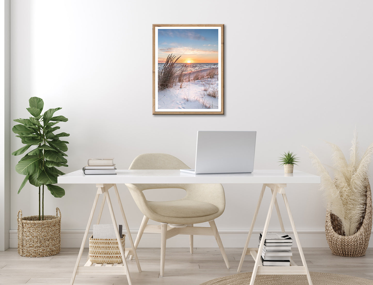Wandbild gerahmt SONNENUNTERGANG 40x50 cm – Natur Wanddeko modern - Ambiente 3