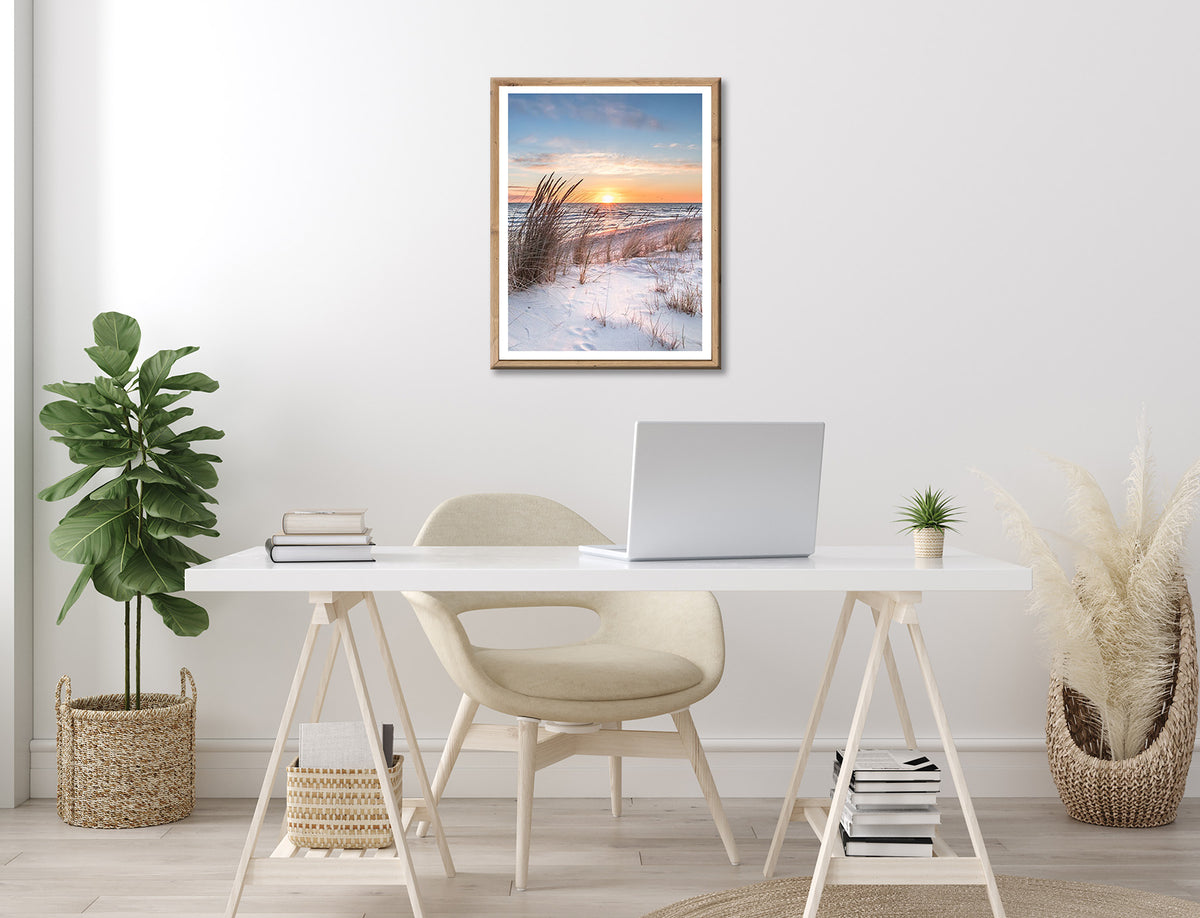 Wandbild gerahmt SONNENUNTERGANG 40x50 cm – Natur Wanddeko modern - Ambiente 3
