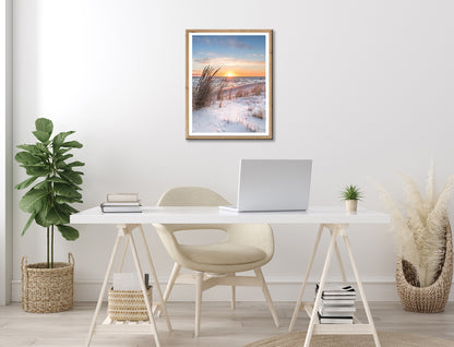 Wandbild gerahmt SONNENUNTERGANG 40x50 cm – Natur Wanddeko modern - Ambiente 3