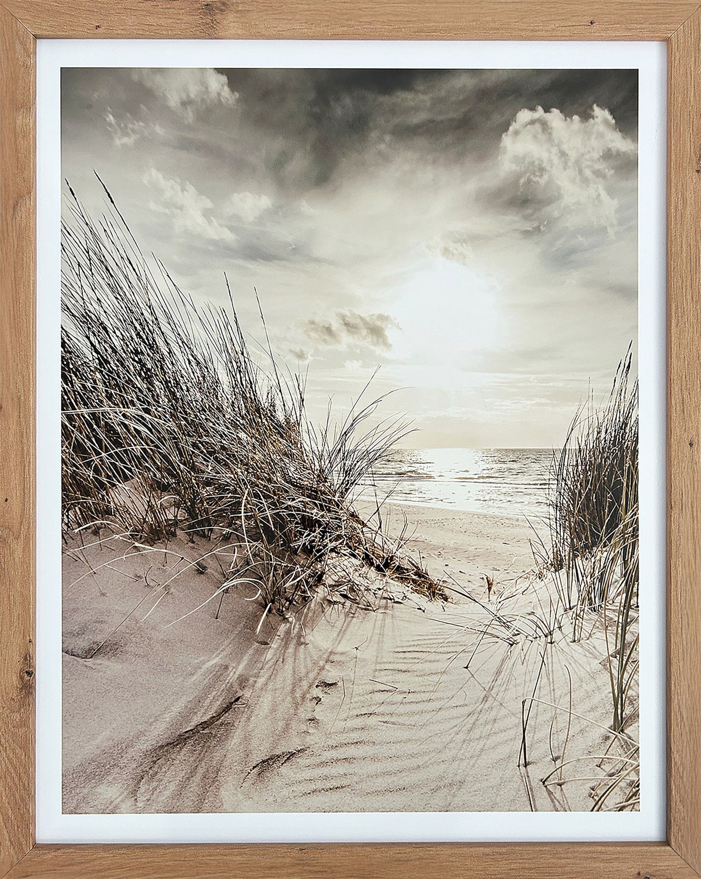 Wandbild gerahmt STRAND DÜNE 40x50 cm – Küsten Wanddeko maritim