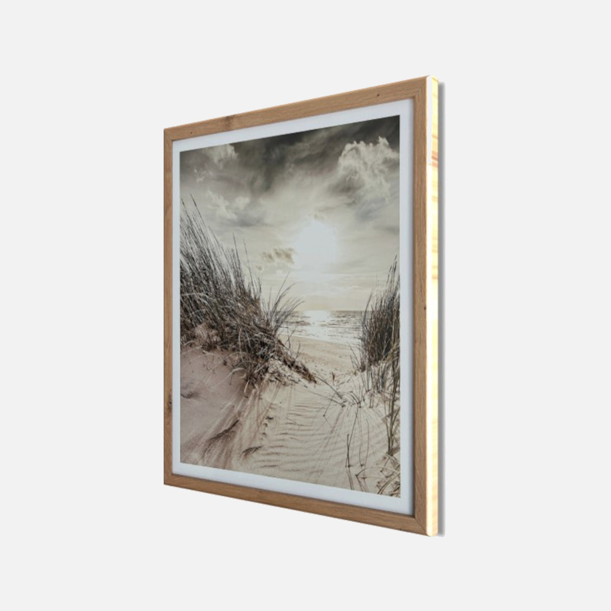 Wandbild gerahmt STRAND DÜNE 40x50 cm – Küsten Wanddeko maritim - Seitenansicht