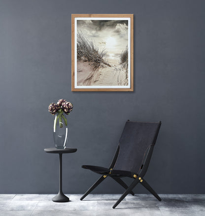 Wandbild gerahmt STRAND DÜNE 40x50 cm – Küsten Wanddeko maritim - Ambiente 1
