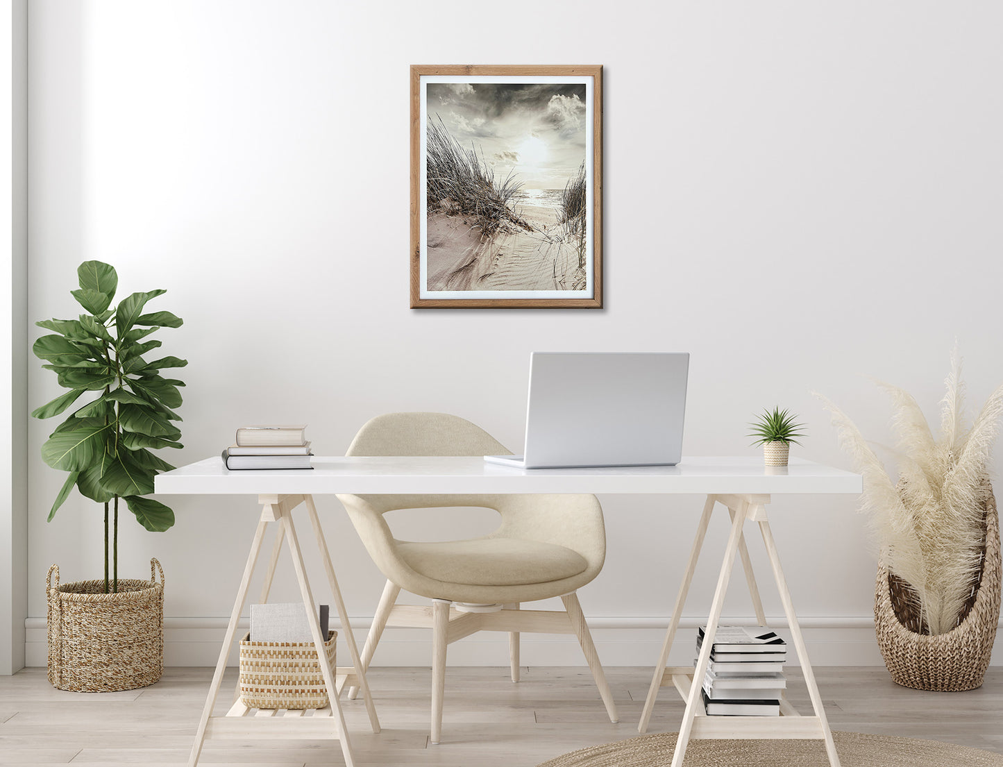 Wandbild gerahmt STRAND DÜNE 40x50 cm – Küsten Wanddeko maritim - Ambiente 3