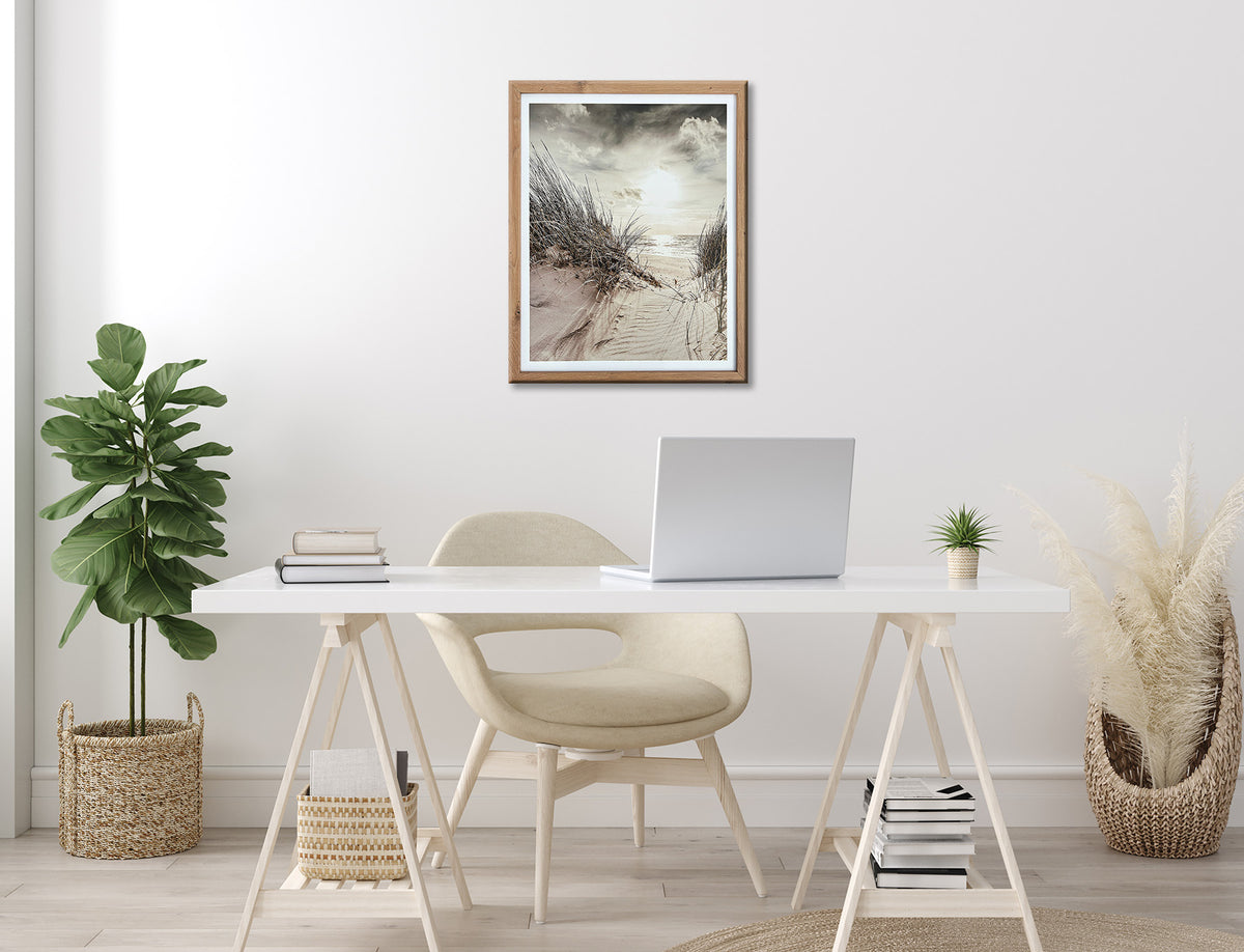 Wandbild gerahmt STRAND DÜNE 40x50 cm – Küsten Wanddeko maritim - Ambiente 3