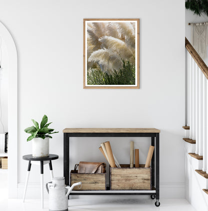 Wandbild gerahmt PAMPASGRAS 40x50 cm – Boho Wandbild Naturtöne - Ambiente 2
