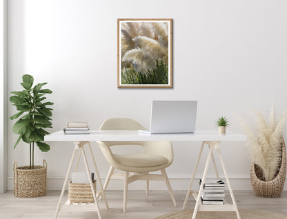 Wandbild gerahmt PAMPASGRAS 40x50 cm – Boho Wandbild Naturtöne - Ambiente 3