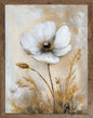 Wandbild gerahmt BLUME GOLD 40x50 cm – Elegante Wanddeko modern