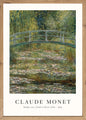 Wandbild gerahmt BRÜCKE ÜBER SEEROSEN 50x70 cm – Sommerliches Küstenmotiv