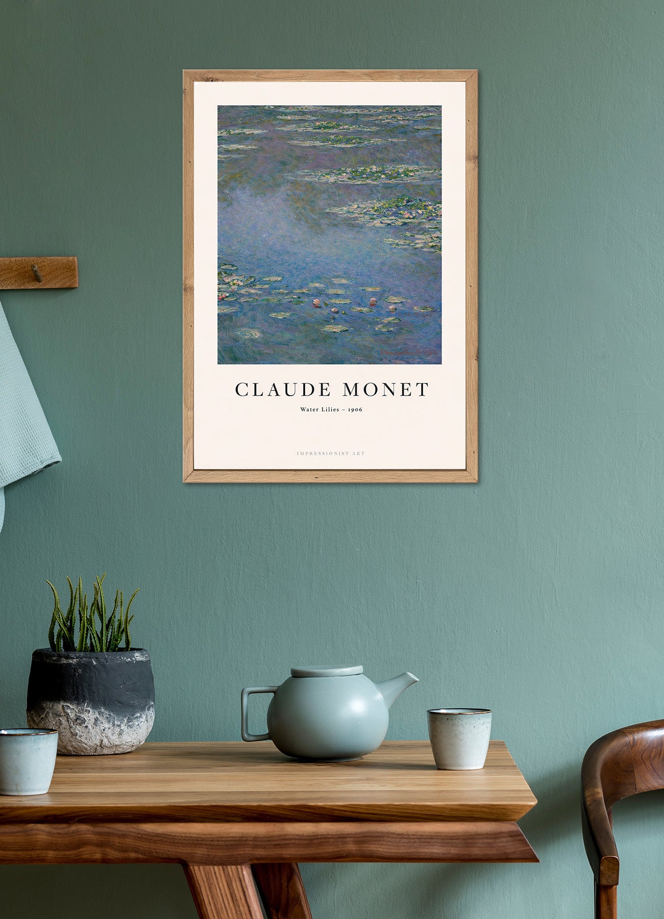 Wandbild gerahmt SEEROSEN 50x70 cm – Sommerliches Küstenmotiv - Ambiente 2
